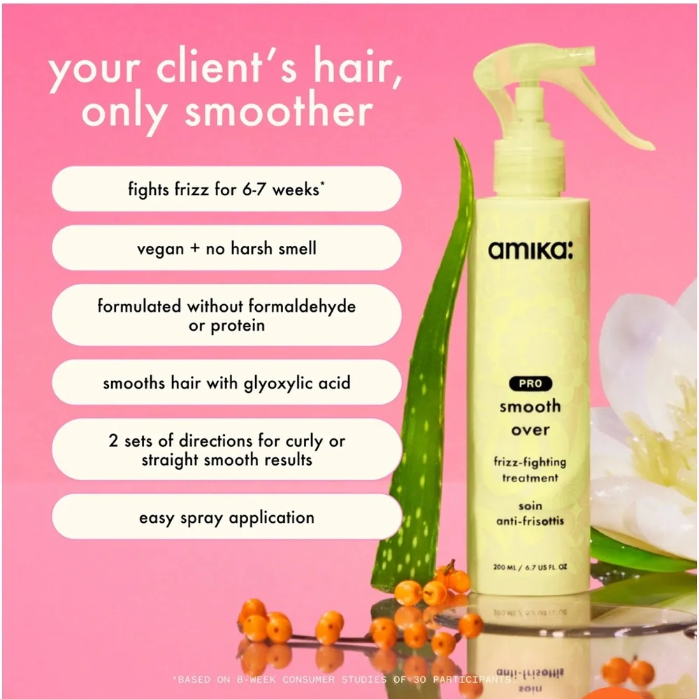 NEW! Amika PRO Smooth Over frizz treatment 6.7 oz brand new